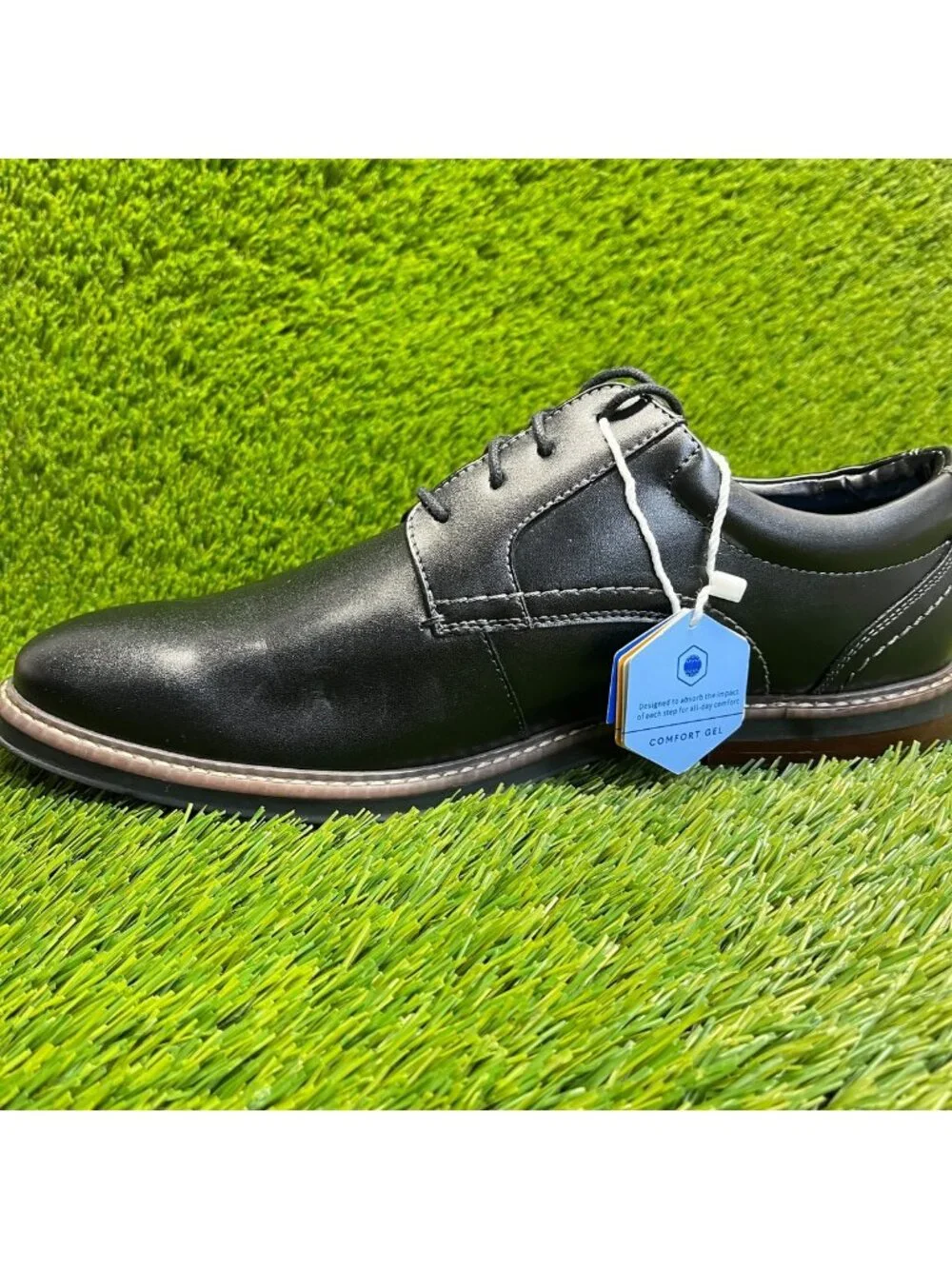 Nunn Bush Westfield Mens Size 10.5 Black Classic Plain Toe Oxford Dress Shoes
